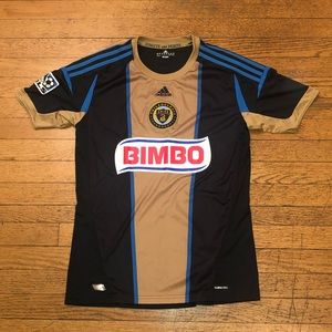 MLS Philadelphia Union Girls -Primary Logo Short Sleeve Tee 14 Large Navy